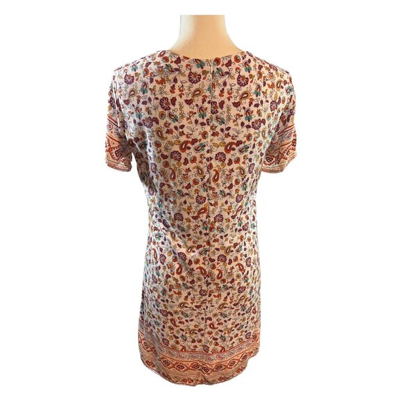 Lulus Dress Womens S White Paisley Shift Mini Nikolai Lined Preppy Church Summer - Picture 7 of 12